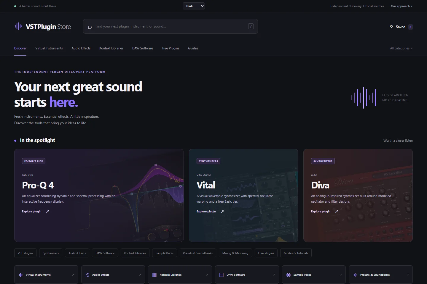 VSTPlugin Store — actual project screenshot